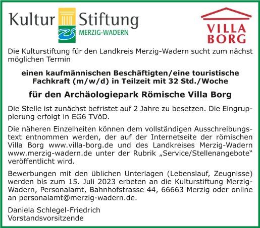 Stellenanzeige